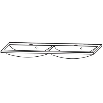Puris Fresh Glaswaschtisch 121,2 cm Skizze
