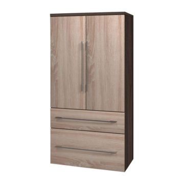 Puris Vuelta Mittelschrank - 60 cm, 2 Türen, 1 Schubkasten, 1 Auszug