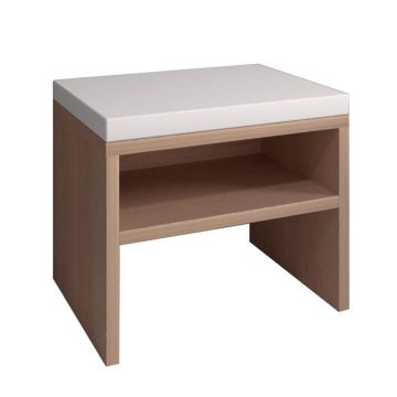 Puris Classic Line Sitzbank mit Ablagefach und Sitzkissen 60cm