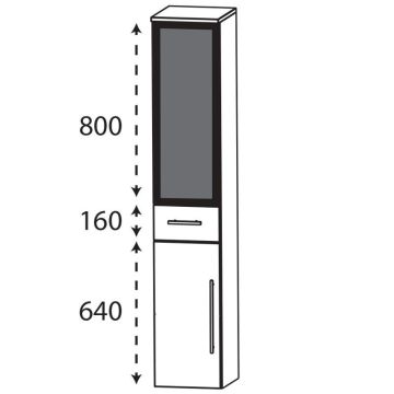 Puris Fine Line Hochschrank - 30 cm Skizze
