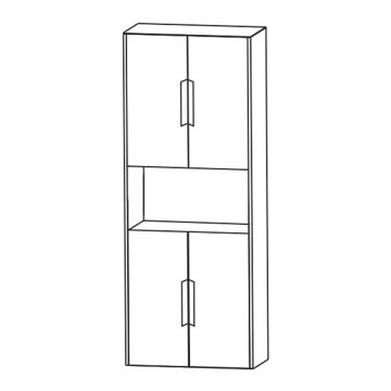 Puris D.Light Hochschrank - 62 cm Skizze