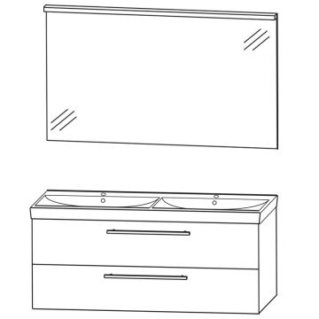 Puris Protection1 Badmöbel Set 12 - 121 cm Skizze