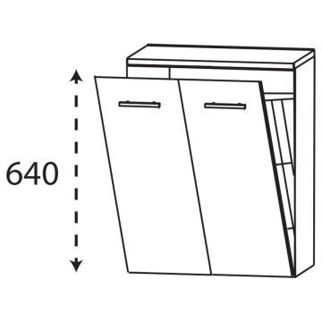 Puris Protection1 Highboard 60 cm Skizze