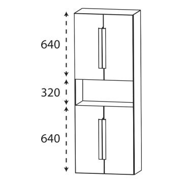 Puris Modern Life Hochschrank 60 cm Skizze