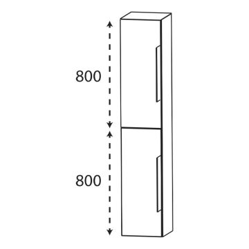 Puris Modern Life Hochschrank 30 cm Skizze