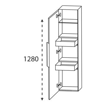 Puris Modern Life Mittelschrank - 30 cm Skizze