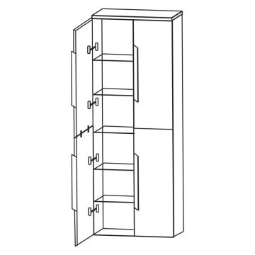 Puris Rounds Hochschrank - 60 cm Skizze