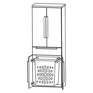 Puris Rounds Hochschrank - 60 cm Skizze