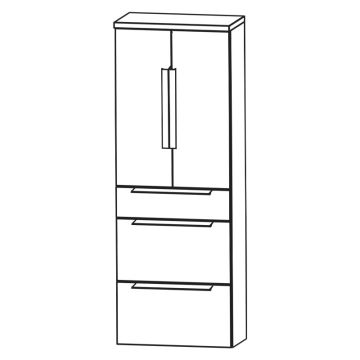 Puris Rounds Hochschrank - 60 cm Skizze