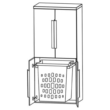 Puris Rounds Mittelschrank - 60 cm Skizze