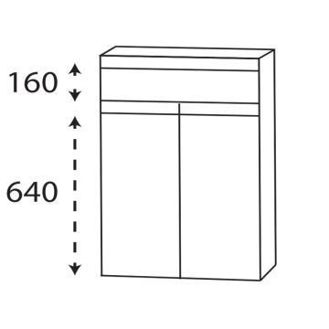 Puris Cpuro Highboard - 60 cm Skizze