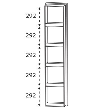 Puris Cpuro Hochschrank - Regal - 30 cm Skizze