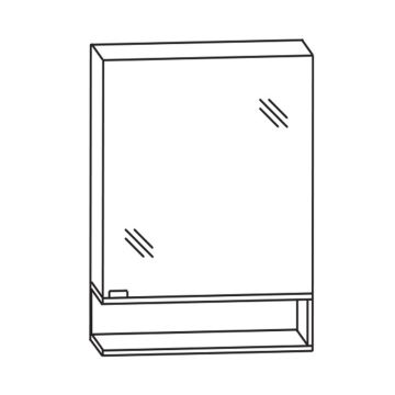 Puris Cpuro Spiegelschrank - 60 cm Skizze