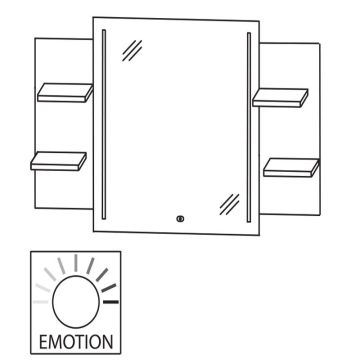 Puris Cpuro Badspiegel - 120 cm Skizze