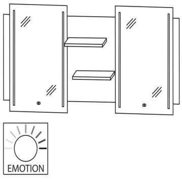 Puris Cpuro Badspiegel - 150 cm Skizze