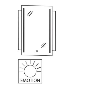 Puris Cpuro Badspiegel - 60 cm Skizze