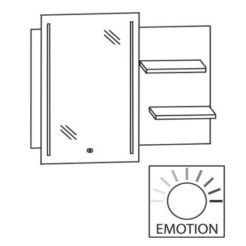 Puris Cpuro Badspiegel - 90 cm Skizze