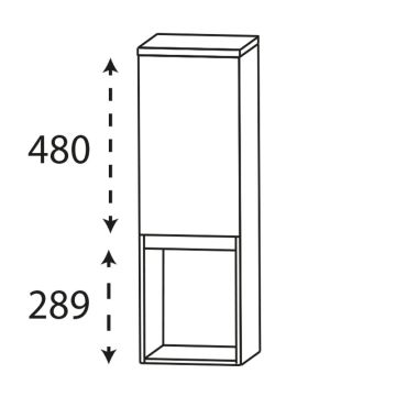 Puris Vialli Highboard - 30 cm Skizze