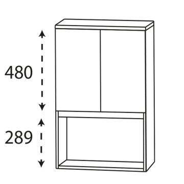 Puris Vialli Highboard - 60 cm Skizze