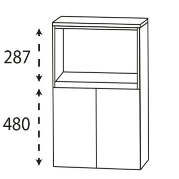 Puris Vialli Highboard - 60 cm Skizze