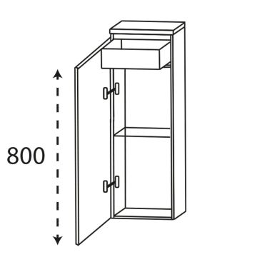 Puris Vialli Highboard - 30 cm Skizze