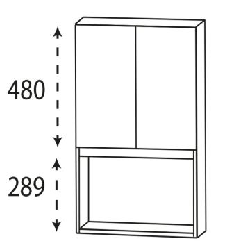 Puris Vialli Oberschrank - 60 cm Skizze