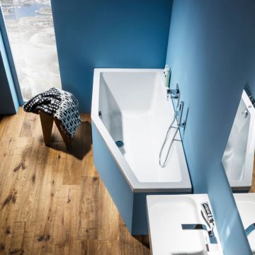 Repabad Livorno Raumspar-Badewanne Acryl - Livorno Eco 180 rechts Ambiente