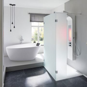 Riho Freistehende Badewanne Toledo - Solid Surface - 158 / 110, weiß matt