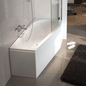 Riho Badewannen Raumspar-Badewanne Delta Links - Acryl - 160 x 80 cm, 130 Liter,