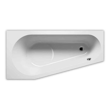 Riho Badewannen Raumspar-Badewanne Delta Rechts - Acryl - 160 x 80 cm, 130 Liter