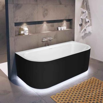 Riho Badewannen Oval-Badewanne Desire Back2Wall mit Sparkle Mood System, Ambient