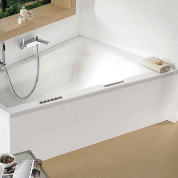 Riho Badewannen Raumspar-Badewanne Doppio Links - Acryl - 180 x 130 cm, 315 Lite