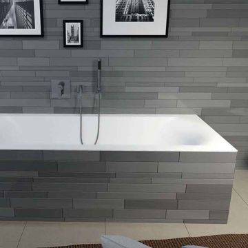 Riho Rechteck-Badewanne Linares - Acryl - 190 x 90 cm, Farbe Weiß