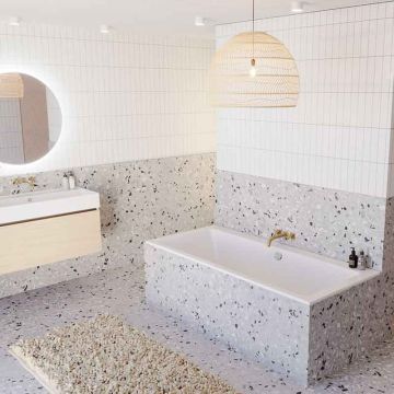 Riho Badewannen Rechteck-Badewanne Lugo Wall - Acryl - 180 x 80 cm, 215 Liter, F