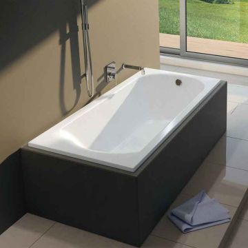 Riho Rechteck-Badewanne Miami - Acryl - 150 x 70 cm, Weiß