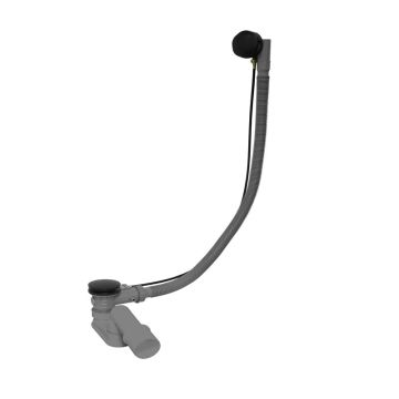 Riho Zubehör Ab- und Überlaufgarnitur Überlaufkombination in schwarz matt 105 cm