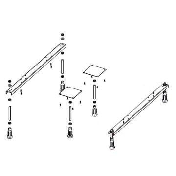 Riho Zubehör Badewannenfüße Fußset 07 für diverse Riho Badewannen