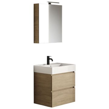 Riho Spring Rise Badmöbel Set 1 - 60 cm, Spiegelschrank, Keramik-Waschtisch, WTU