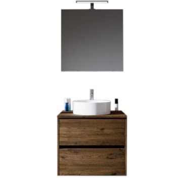 Riho Porto Bowl Badmöbel Set - 61 cm Alte Eiche