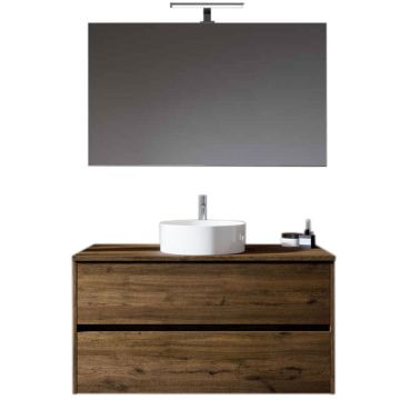 Riho Porto Bowl Badmöbel Set - 101 cm Alte Eiche