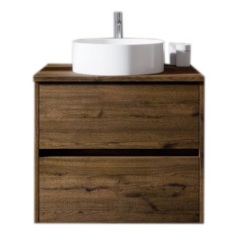 Riho Porto Bowl Waschtisch mit Unterschrank 61 cm, Front Eiche Grau