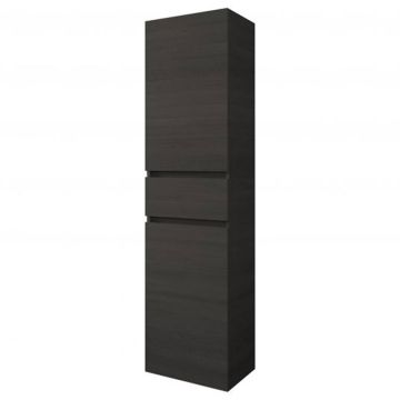 Riho Porto Wave Hochschrank - 40 cm Eiche Azbache dunkelgrau