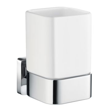 Smedbo ICE Zahnputzbecherhalter Verchromt Porzellan