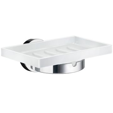 Smedbo HOME Seifenschale / Seifenschalenhalter - Verchromt, Porzellan