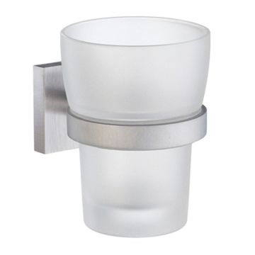 Smedbo HOUSE Zahnputzbecherhalter mit mattem Glas