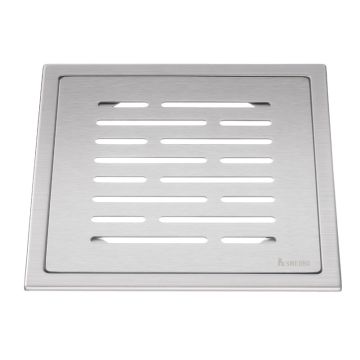 Smedbo OUTLINE Ablaufsieb Linien, Edelstahl gebürstet