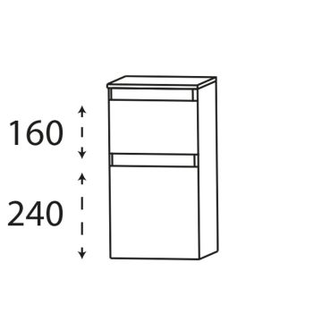 Schöner Wohnen Stockholm Unterschrank - 30,2 cm Skizze