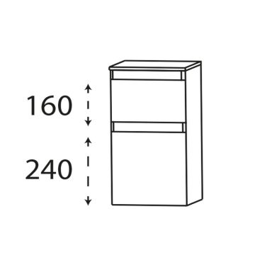 Schöner Wohnen Stockholm Unterschrank - 40,2 cm Skizze