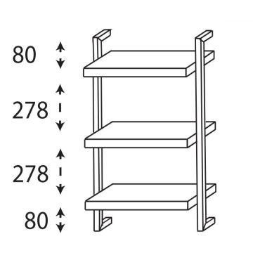 Laguna Ergänzungsschrank Regal / System-Regal Skizze
