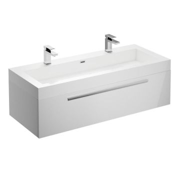 Treos Badmöbel inkl. Doppelwaschbecken Weiss